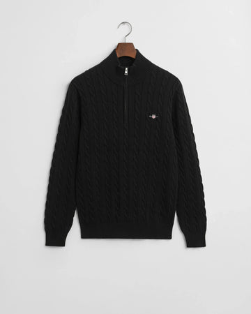 Πουλόβερ Βαμβακερό Half-Zip Με Cable Πλέξη GANT